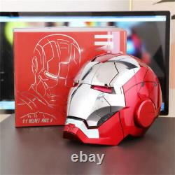 US! 11Automatic Iron Man MK5 Helmet Voice Controlled Wearable Silvery Autoking