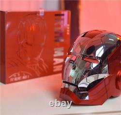 US! 11Automatic Iron Man MK5 Helmet Voice Controlled Wearable Silvery Autoking