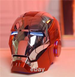 US! 11Automatic Iron Man MK5 Helmet Voice Controlled Wearable Silvery Autoking