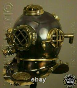 Vintage Boston Navy Mark V Steel Copper Diving Divers Helmet Scuba Deep Sea Sca