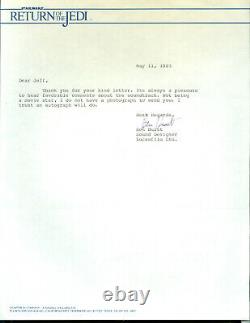 Vintage Star Wars Ben Burtt Signed photo Official Pix Kenner display Lucasfilm
