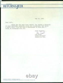 Vintage Star Wars Fan Club Ben Burtt Signed Photo Letter Official Pix Autograph