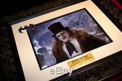 Wow! BATMAN PROP Tombstone, DANNY DEVITO Signed, COA, UACC, DVD, Frame + Easel